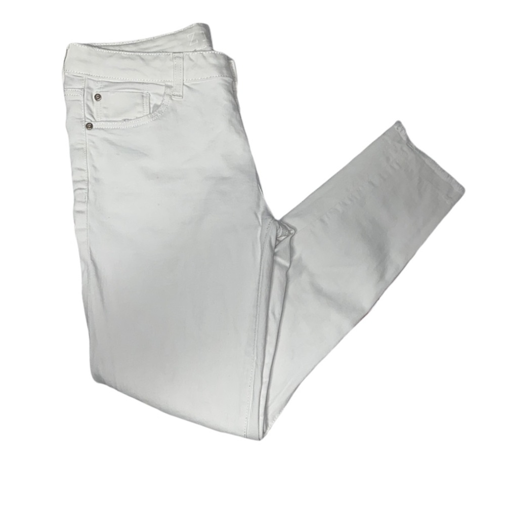 Zara white ripped skinny jean